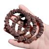 Sencilla Banda de Goma Elástica Alta Cuerda para el Cabello Cuerda para el Cabello para Mujer Cuentas de Seda de Hielo Anillo para el Cabello Cola de Caballo Alta Cubierta de Cuero Accesorios para el Cabello