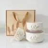 Juego de Tres Piezas de Recipiente Cerámico para Conservar Frescura Regalo de Apertura Fiambrera Sellada para el Hogar Regalo Juego de Cajas de Regalo de Porcelana Regalo Pequeño
