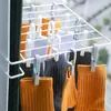 Perchero Multifuncional sin Marcas para Ropa con Pinzas, Perchero de Plástico Fijo a Prueba de Viento para Ropa Doméstica con Pinzas para Ropa