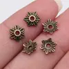 7x 7 mm 0.2 g multicolor joyería al por mayor aleación colgante hecho a mano tapa de cuenta receptáculo receptáculo receptáculo