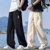 Pantalones Largos de Seda Helada de Verano para Hombre, Corte Holgado, Deportivos Casuales para Hombre, Sensación de Hielo, Rectos, Transpirables, Harem, Secado Rápido, Pantalones Casuales para Hombre