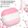 Diseño de una pieza tricolor adecuado para funda de auriculares Airpods4, Cubierta protectora de silicona para AirPods para auriculares Bluetooth de Apple