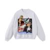 Sudadera de cuello redondo de hip hop antiguo, estilo europeo y americano, con estampado directo a chorro, estilo vintage pesado y lavado, para hombre.