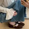 Sapatos Mary Jane Planos Estilo de Rua Retrô Francês Estampa de Leopardo Tira Única Solado Macio Sapatos de Salto Alto Novos Outono 2026