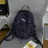 Mochila Dulce y Fresca Estilo Coreano para Estudiantes Universitarias, Mochila Simple de Cordón para Senderismo al Aire Libre, Mochila de Lunares de Aspecto Elegante