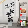 Planta Artificial Verde Grande Black Diamond Árbol de Goma Planta en Maceta de Interior para Sala de Estar Decoración de Planta de Árbol Imitación de Lujo Ligero de Gama Alta