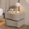 Mesita de Noche Estilo Crema 2026 Modelo Nuevo Dormitorio Creativo Hogar Moderno Simple Gama Alta Madera Maciza Almacenamiento Mesita de Noche Nuevo Tipo