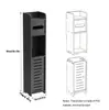 Gabinete de almacenamiento para baño, estante de plástico impermeable de pie para baño, estante multicapa para artículos de tocador