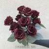 Nuevos Diez rosas fabricantes 10 pinturas al óleo rosas comercio exterior retro otoño boda flores decorativas al por mayor