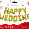 Empaque de Tarjeta de Papel Fabricante Transfronterizo Venta al por Mayor Decoración de Boda Happywedding Accesorios de Fotografía para Habitación de Boda Globos de Película de Aluminio