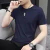 Camiseta de Hielo de Seda Transpirable Fresca para Hombre de Verano al por Mayor del Fabricante Camiseta Fina de Manga Corta Camiseta de Media Manga de Secado Rápido para Hombre