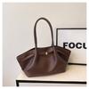 Bolsa de Mão Plissada Estilo Balde para Mulheres Nova Coleção Primavera/Verão 2026 Bolsa de Ombro Simples e Versátil Estilo Coreano Moda de Luxo Bolsa Feminina