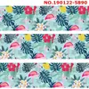 Atacado fita canelada com logo personalizado laço estampado Flamingo acessórios de cabelo acessórios DIY material de fita
