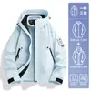 Chaqueta Softshell Luotuo Outdoor 3 en 1 para Mujer, Cortavientos Impermeable, Conjunto de Dos Piezas con Forro Polar para Senderismo y Montañismo, para Hombre
