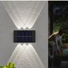 Luz solar para áreas externas, parede envolvente, pátio, arranjo decorativo, luz de parede, nova, luminária de parede solar luminosa para cima e para baixo