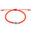 Pulsera Nueva de Cristal para Arroz Tejida a Mano Ojo del Diablo con Cuentas de Ojo Esmaltado para Mujeres