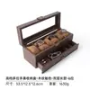 Caja de Almacenamiento para Relojes de Madera de Nogal Vintage con Múltiples Ranuras para Hombres con Techo Transparente Caja de Exhibición de Relojes de Doble Capa Venta al por Mayor desde el Fabricante