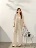 Abrigo de punto suave, cómodo y relajado de longitud media para otoño, ropa para mujer talla grande, cárdigan de punto holgado y favorecedor 88049