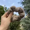 Atacado direto da fábrica inverno cor sólida Cabelo de Pelúcia anel de cabelo ins menina fofo Joker acessórios de cabelo pelúcia anel de cabelo de intestino grande