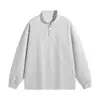 Sudadera de algodón para hombre con cuello henley de dos botones y cuello acanalado, chaqueta para hombre, manga larga para hombre, marca de moda Otoño/Invierno 2026