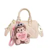 Bolsa Boston Texturizada Versátil Feminina 2026 Novo Estilo Tendência Luxo Leve Nicho Toque de Alto Padrão Portátil de Ombro Transversal Bolsa Almofada