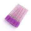 Pincel de sobrancelha cor cristal pincel para cílios postiços curvador de cílios descartável pente de cílios pincel de maquiagem leve e conveniente