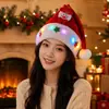 Directo de Fábrica Gorro Navideño con Luces LED Muñeco de Nieve Reno 2027 Luces Digitales de Colores Gorro de Fiesta para Adultos Venta al por Mayor Transfronteriza
