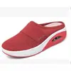 Pantuflas de malla para mujer sin tacón, medias pantuflas de suela gruesa, medias pantuflas de malla para mujer, venta al por mayor desde el fabricante