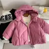 Jaqueta de Penas Bangcheng Infantil Dupont Proteção Tripla Modelo Novo Inverno 2026 Meninos e Meninas Cor Sólida com Capuz Casaco de 90% Penas de Pato Branco
