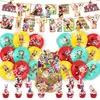 Decoração de festa Circo Digital Mágico Bandeirola Balão Tecido de Fundo Topper de Bolo Suprimentos para Festa de Aniversário