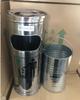Cilindro de acero inoxidable cubo pelador de basura cenicero para fumar vestíbulo pasillo aeropuerto centro comercial hospital nuevo producto