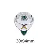 Emblema Nacional Saudita Insígnia Adesivo para Celular Padrão Palmeira e Cimitarra Insígnia de Metal Presente Comemorativo Fonte de Fábrica Transfronteiriça