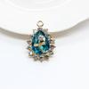Pendente de Cristal Vintage Kwai Sha DIY Acessórios de Liga para Costura de Roupas Capa de Celular Cordão Chaveiro Material de Pingente
