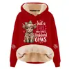 Sudadera con capucha informal elegante y holgada de talla grande para temporada de primavera y otoño, composite de algodón sintético, lana de cordero, hombros caídos, cordón