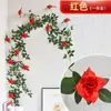 Amante de Simulação Rosa Flor Rosa Cipó Flor Artificial Cipó Cipós Flores de Seda Flores de Plástico Botões de Flor Decoração de Tubo para Casa