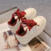 Primavera 2025 Novos Sapatos Esportivos Brancos Cano Baixo Médio e Grande Infantil Meninas e Meninos Sola Macia Branca Sapatos Infantis da Moda Sapatos de Board