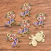 Múltiples Dijes de Aleación para Manualidades Chapado en Oro KC Animales Esmaltados Caballo Hormiga Oruga Insecto Caracol Colgantes Accesorios