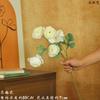 Camelia Simulada Única, Flor Artificial Estilo Europeo Retro, Decoración de Mesa Elegante, Jarrón, Arreglo Floral, Decoración de Boda
