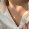 Collar encantador de concha de plata esterlina s925 para mujer 2022 nuevo diseño de nicho avanzado cadena de clavícula de verano para novia