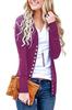 Cardigan Top de Venda Quente Europeu e Americano Amazon Primavera Exportação Desejo Cor Sólida V-Neck Manga Longa Botão