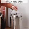 Cubo para Té, Cubo para Residuos de Té, Cubo de Agua Residual de Acero Inoxidable, Cubo de Té con Drenaje de Gran Capacidad para Mesa de Té, Bote de Basura con Separación Húmeda y Seca