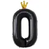 Set de Piezas de Globos de Papel de Aluminio con Forma de Corona Número 0-9 de 40 pulgadas para Fiestas de Cumpleaños y Bodas - Amazon Transfronterizo