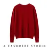 Idea Yarn 100% Cachemira Pura Prendas de Punto Otoño e Invierno Nuevo para Mujer Cuello Redondo Holgado Manga Raglán Prendas de Punto Aspecto Adelgazante Prendas de Punto