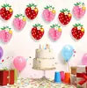 Manualidades de Papel Fruta con Forma de Panal de Abeja Colgante Decoración Fresa Bola de Panal de Abeja Decoración de Ventana de Centro Comercial Navideño Fresa Panal de Abeja