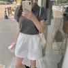 Shorts Casuales Blancos de Encaje Dulce Estilo Coreano para Mujer Verano Elásticos Cintura Alta Sueltos Adelgazantes Línea A Pierna Ancha Pantalones Cortos Hot Pants para Mujer