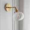 Luminária de Parede Estilo Japonês Retrô Moderna Simples para Sala de Estar Quarto Sala de Jantar Mesinha de Cabeceira Estudo Banheiro Banheiro Espelho Frontal Toda em Cobre