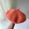 Boina de Lã Colorida Chapéu de Pintor para Mulheres Adultas Outono e Inverno Estilo Coreano Mori Girl Chapéu Boina Retrô