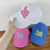 Chapéu Feminino de Verão Fino Secagem Rápida Respirável Chapéu de Sol Estilo Coreano Moda Versátil Boné Bordado com Letra Mostra Rosto Pequeno