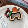 Pinza de tiburón de lunares estilo coreano, pinza de garra de alta gama para peinar el cabello, pinza para el cabello de hueso de dragón para la parte posterior de la cabeza, pasador de dopamina, accesorio para el cabello