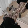 Calcetines de Personalidad Oscura de Moda Ins Xiaohongshu Primavera y Verano Calcetines de Malla Jacquard Finos Negros
